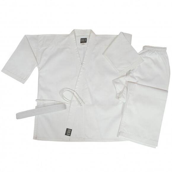 NWT Bold Look Karate Gi 7.5OZ MIDDLEWEIGHT TRADITIONAL SETS Size 00 White New - Picture 1 of 5
